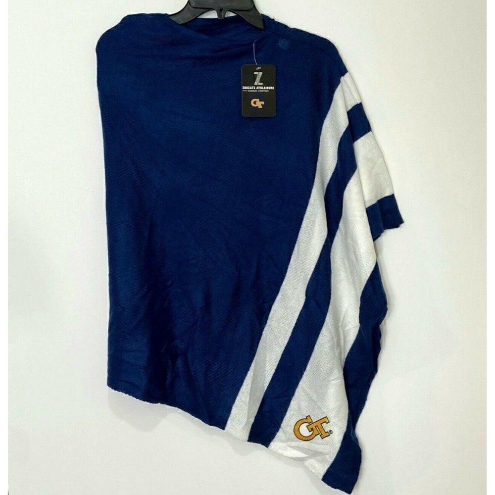 GEORGIA TECH - OSFA - NAVY Diagonal Women's Poncho Zoozatz